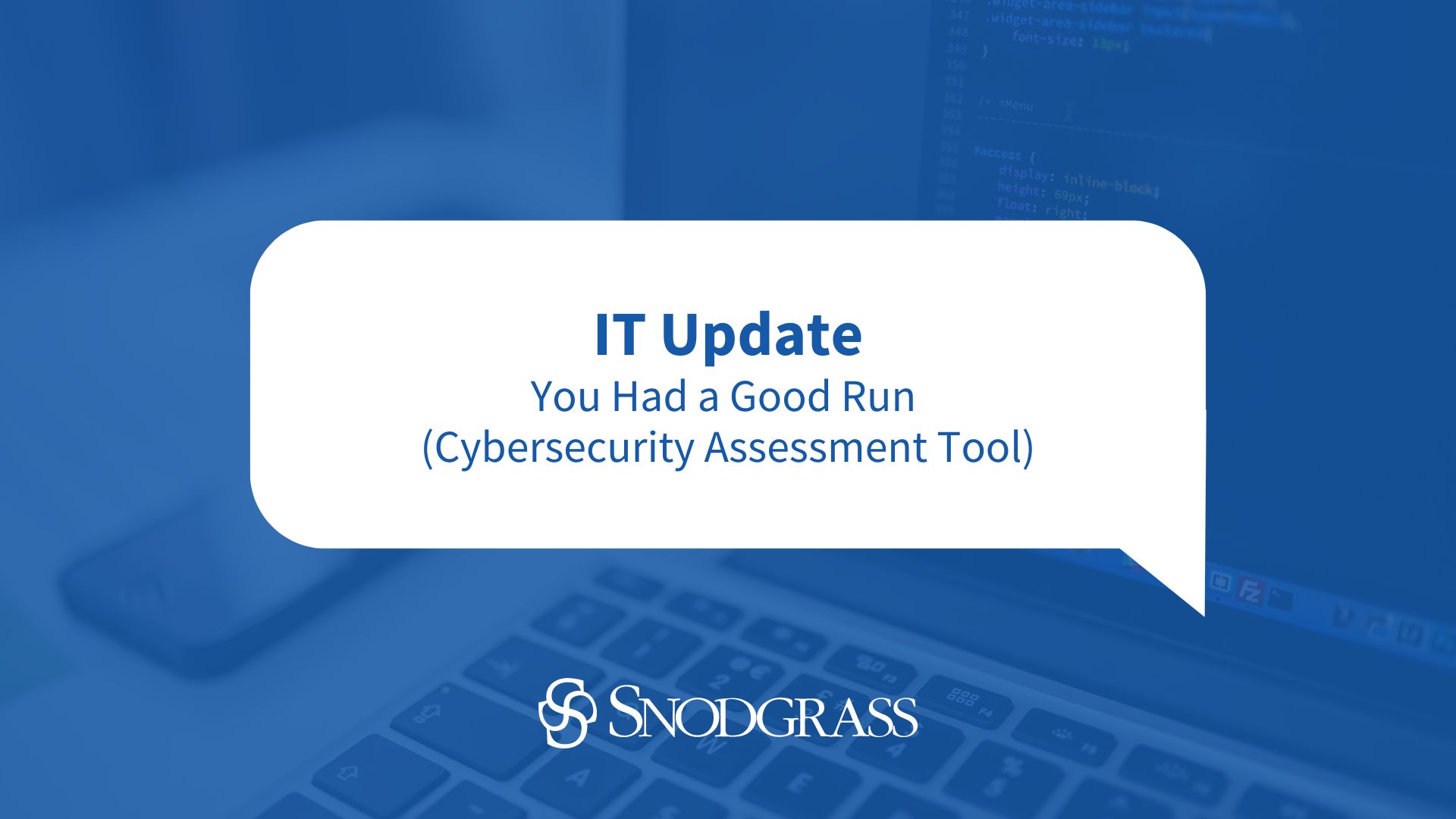 IT Update Cybersecurity Assessment Tool (CAT)